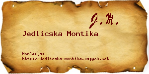 Jedlicska Montika névjegykártya